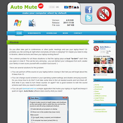 Screenshot of AUTO-MUTE.COM website