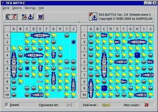 Screenshot of Sea Battle game